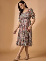 Pink Fit & Flared Dress