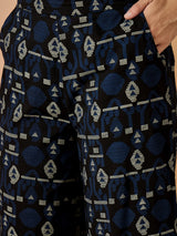 Abstract Blue Printed Co-Ords Set