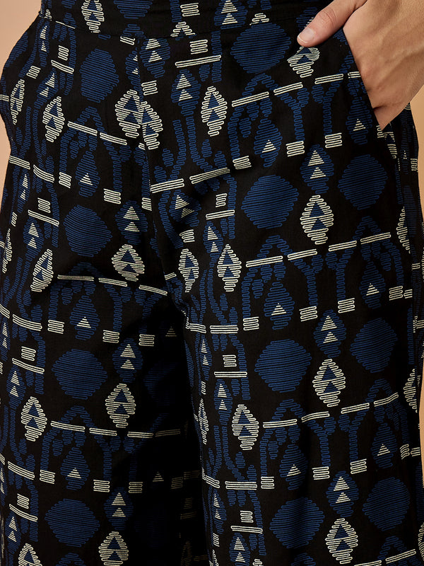 Abstract Blue Printed Co-Ords Set