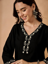 Black Embroidered Tunic