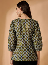 V neck Regular Peplum Top