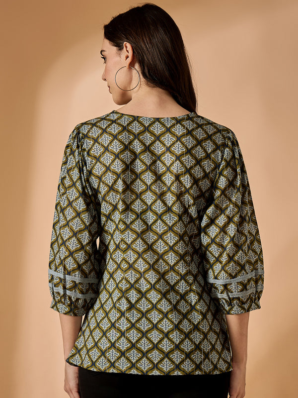 V neck Regular Peplum Top
