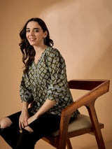 V neck Regular Peplum Top