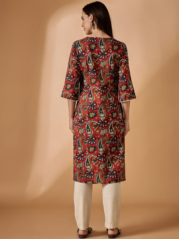 Floral Printed A-line Kurta