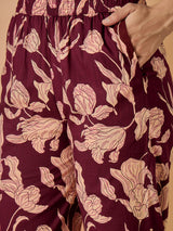 Floral Printed V neck Co-Ords Set