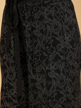 Black Printed Flared Palazzo