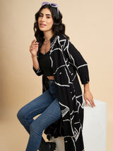 Rayon Abstract Printed Shrug