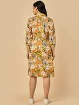 Shirt Collar Pintuck dress