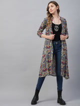 Abstract Printed Shrug