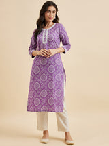 Printed Cotton A line Kurta