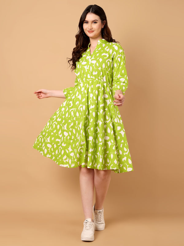Abstract Printed Dress
