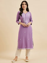 Embroidered Straight Kurta