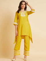 Yellow Embroidered Co-Ord Set