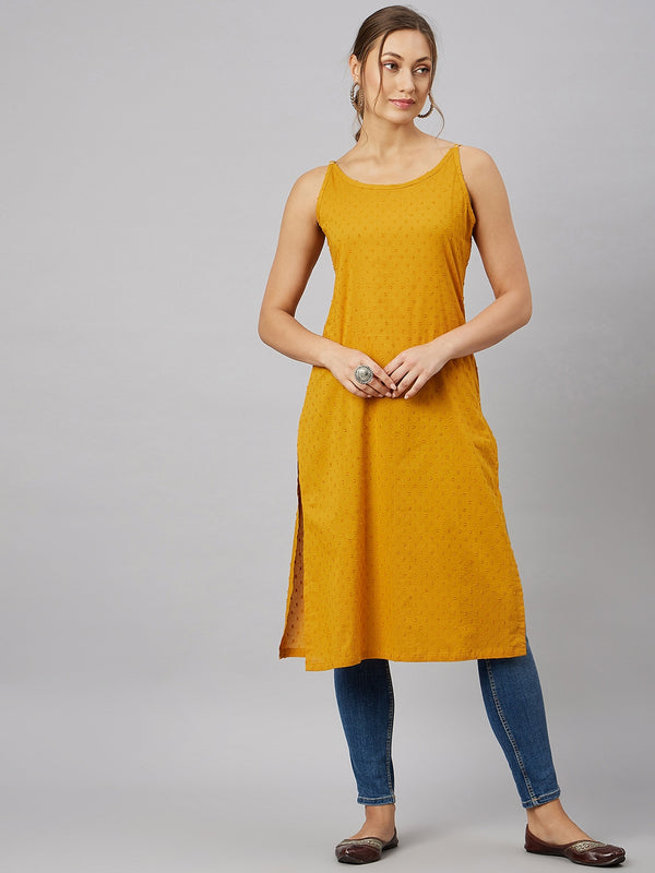 Yellow Strappy kurta