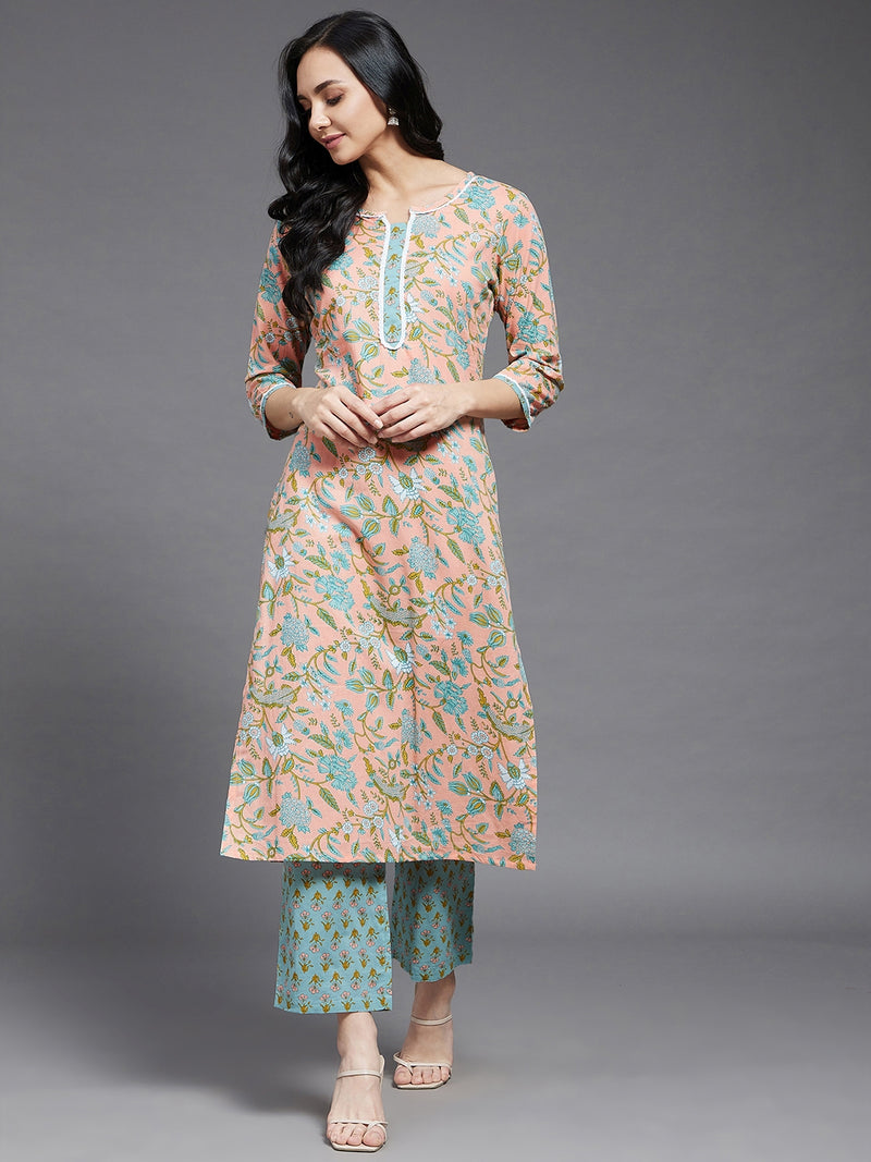 Cotton Printed Kurta With Palazzo