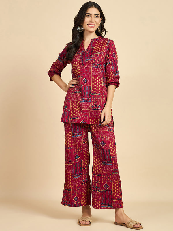 Motif Printed Co-Ords Set