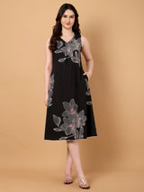A-Line Printed Dress