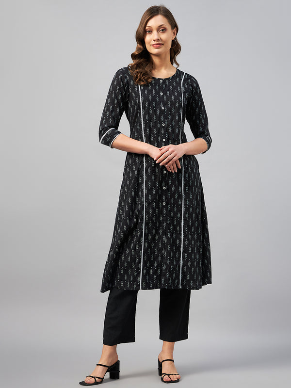 Black A line Kurta