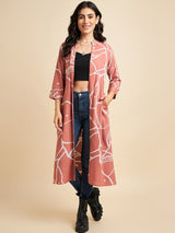 Rayon Abstract Printed Shrug