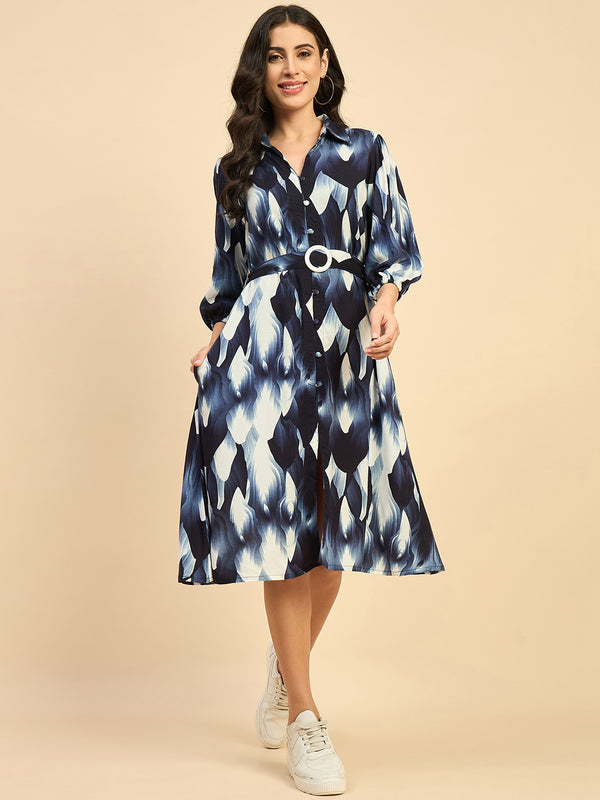 Abstract Printed Dress