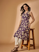 Foral Printed Halter Neck Kurta