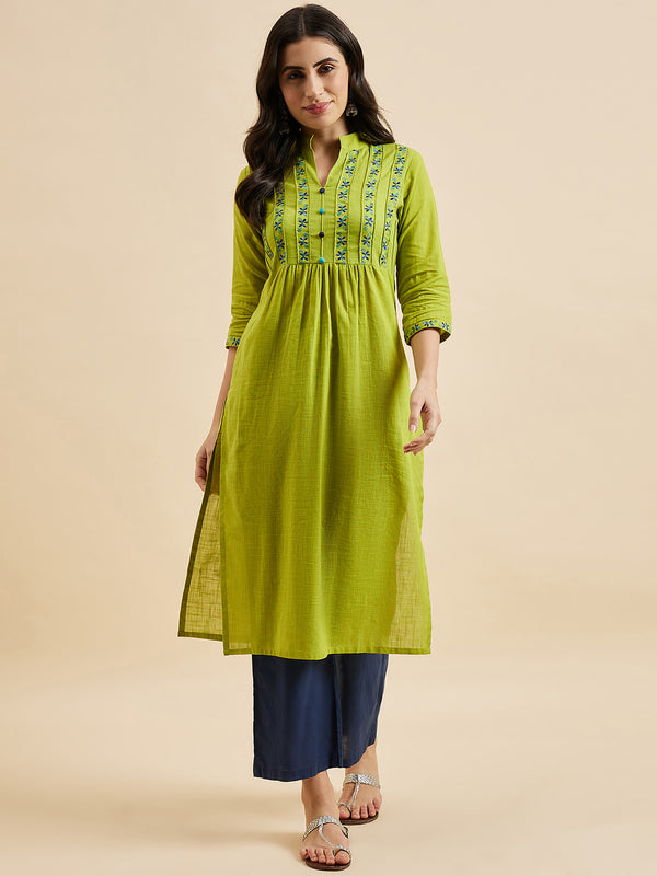 Embroidered A line Kurta