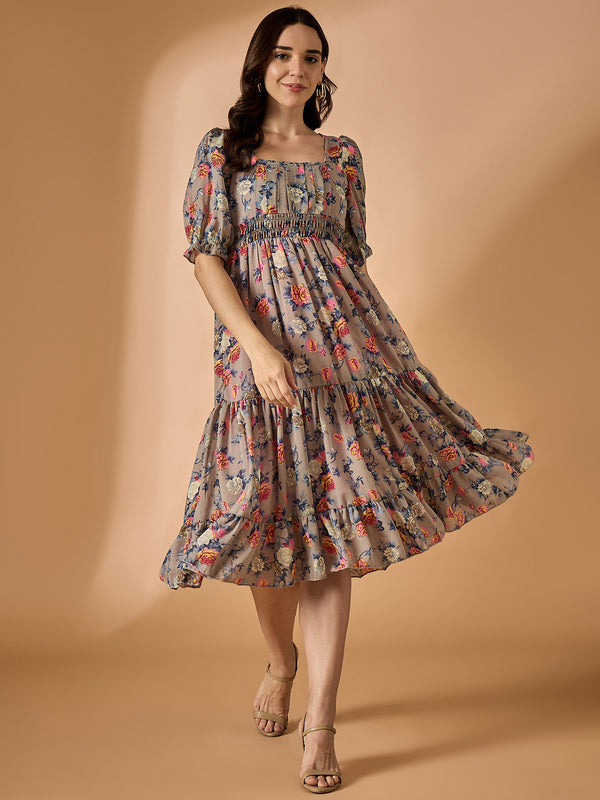 Pink Fit & Flared Dress
