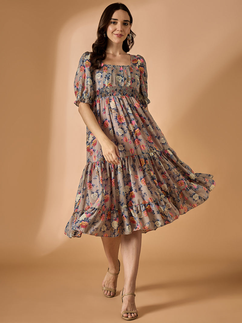 Pink Fit & Flared Dress