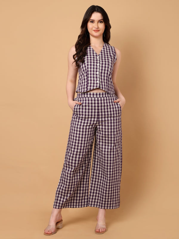 Checked Printed Co-Ord Set
