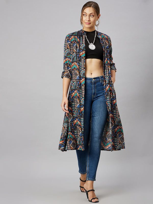 Abstract Printed Shrug