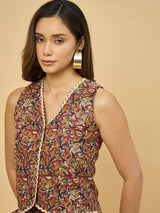 Azira Women’s Printed Cotton Vest with Palazzo Co-ords Set