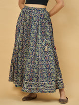 Azira Printed Flared Maxi Skirt for Women