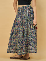 Azira Printed Flared Maxi Skirt for Women