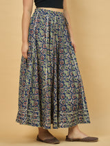 Azira Printed Flared Maxi Skirt for Women
