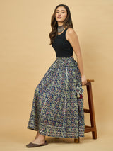 Azira Printed Flared Maxi Skirt for Women