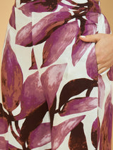 Azira Women’s Printed Top with Palazzo Co-ords Set | V-Neck | 3/4th Sleeve