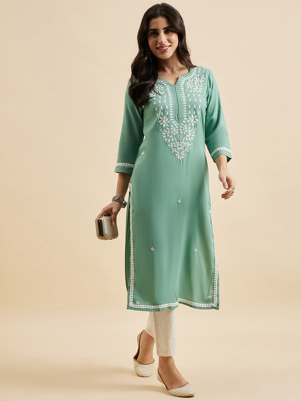 Embroidered Straight Kurta