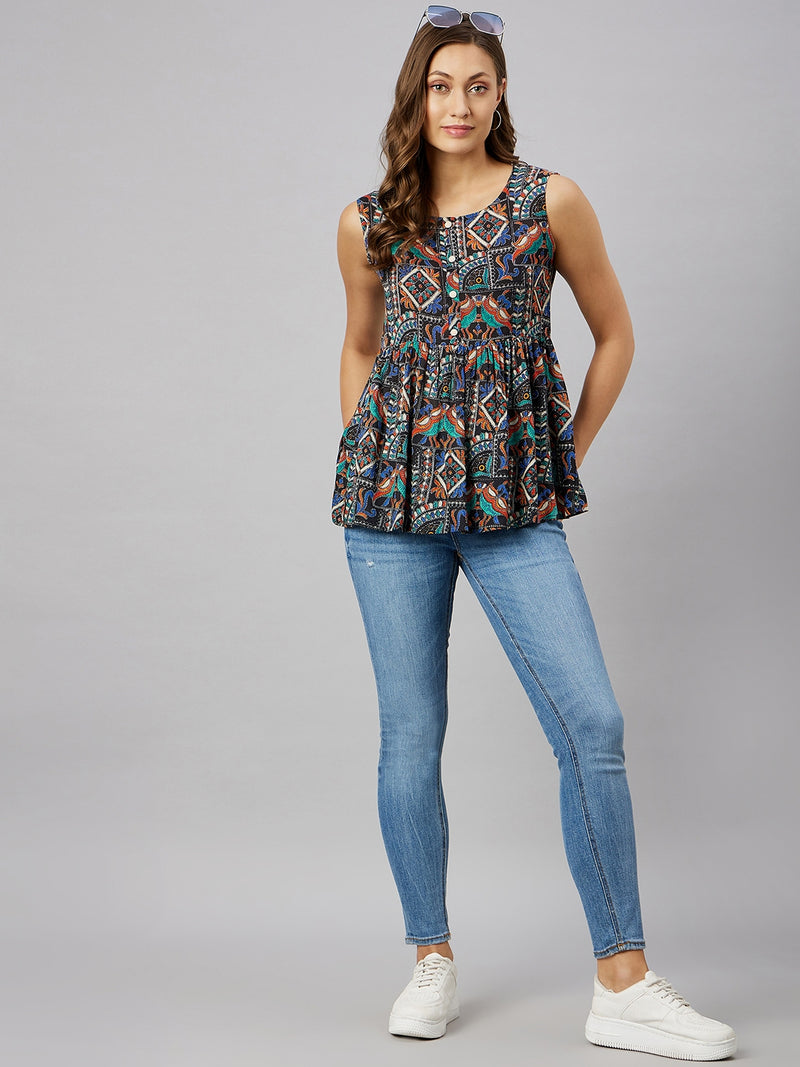 Rayon Floral Printed Top