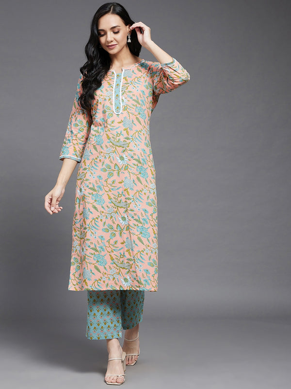 Cotton Printed Kurta With Palazzo