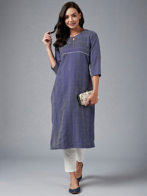 Purple Rayon Straight Kurta