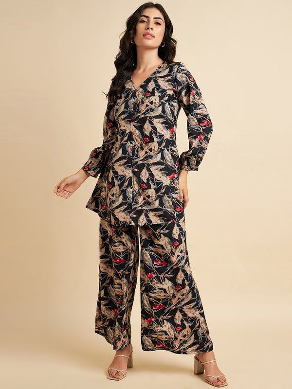 Floral Printed Crepe Co-Ords