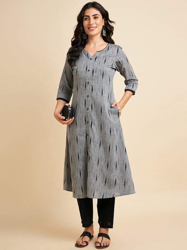 Cotton Printed A Line Kurta