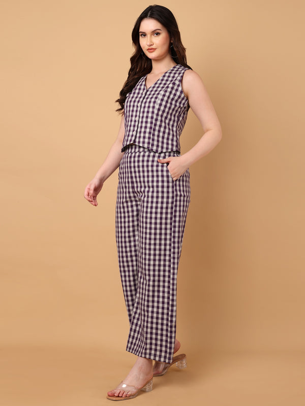 Checked Printed Co-Ord Set