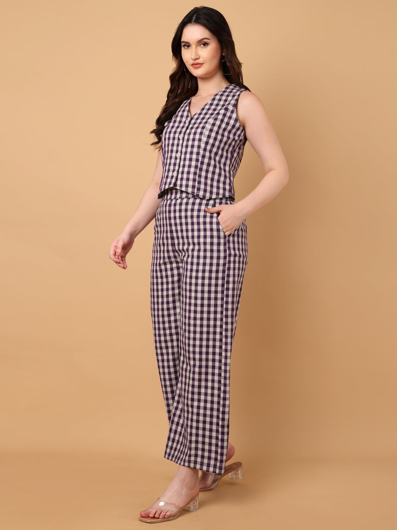 Checked Printed Co-Ord Set