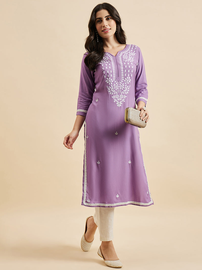 Embroidered Straight Kurta