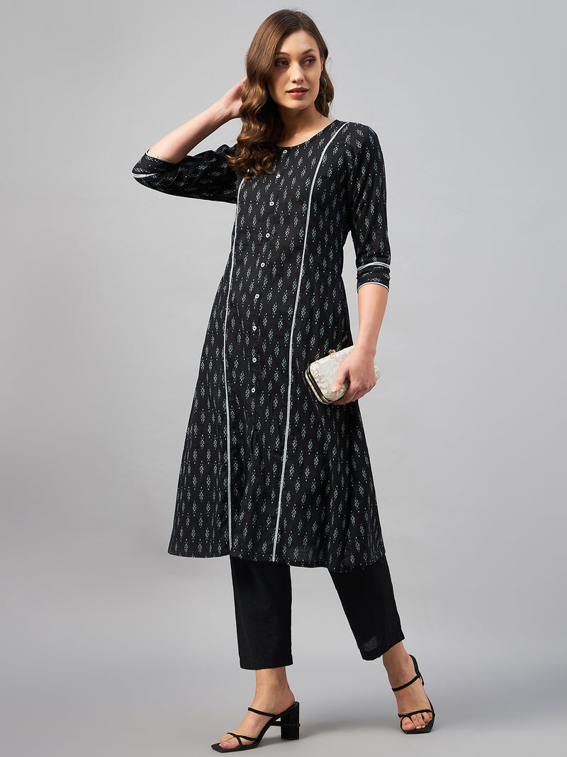 Black A line Kurta