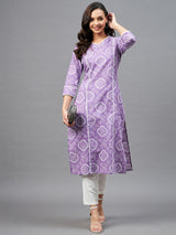 Cotton Straight Pink Kurta