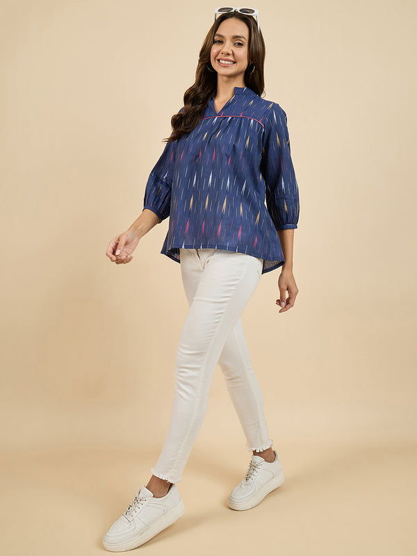 Ikat Printed Top