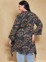 Plus Size Abstract Printed Kurta