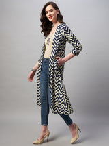 Abstract Printed Shrug